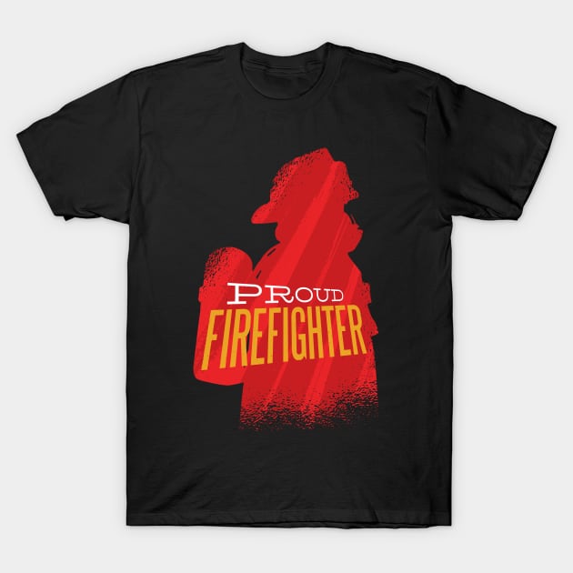 Proud Firefighter Squad - Firemen T-Shirt by Popculture Tee Collection